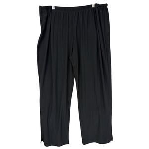 Sun Kim Comfy USA Black Loose Fit Lightweight Cinched Waist Pants Size 3X